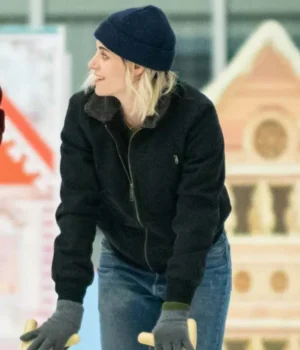  	Happiest Season Abby Black Bomber Jacket