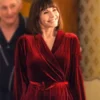  	Happiest Season 2020 Tipper Red Velvet Coat