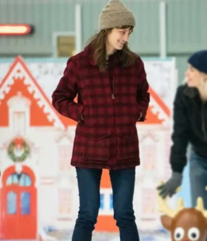  	Harper Happiest Season Red Plaid Coat