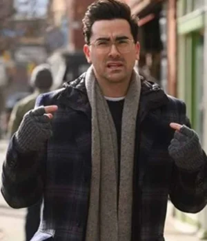  	John Happiest Season Black Plaid Coat