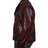  	The First Avengers Distressed Real Leather Brown Jacket