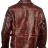  	The First Avengers Distressed Real Leather Brown Jacket