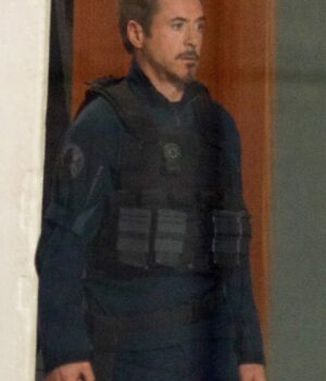  	Robert Downey Jr. Avengers: Endgame Black Leather Vest