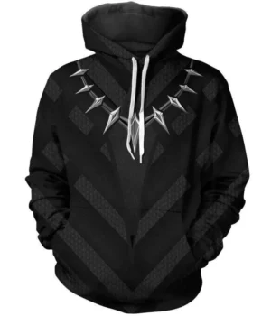  	Black Panther Costume Hoodie