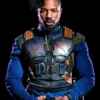  	Black Panther Erik Killmonger Leather Costume Vest