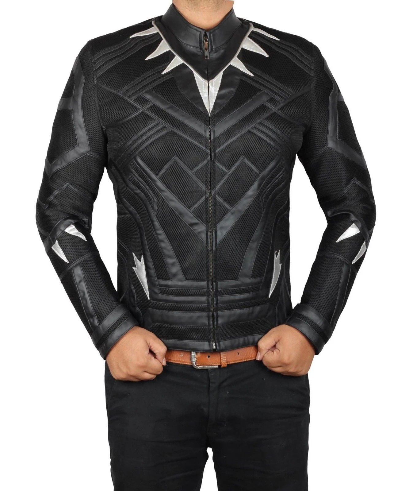 Chadwick Boseman Costume Leather Jacket Black Panther Chadwick Boseman Costume Leather Jacket Black Panther