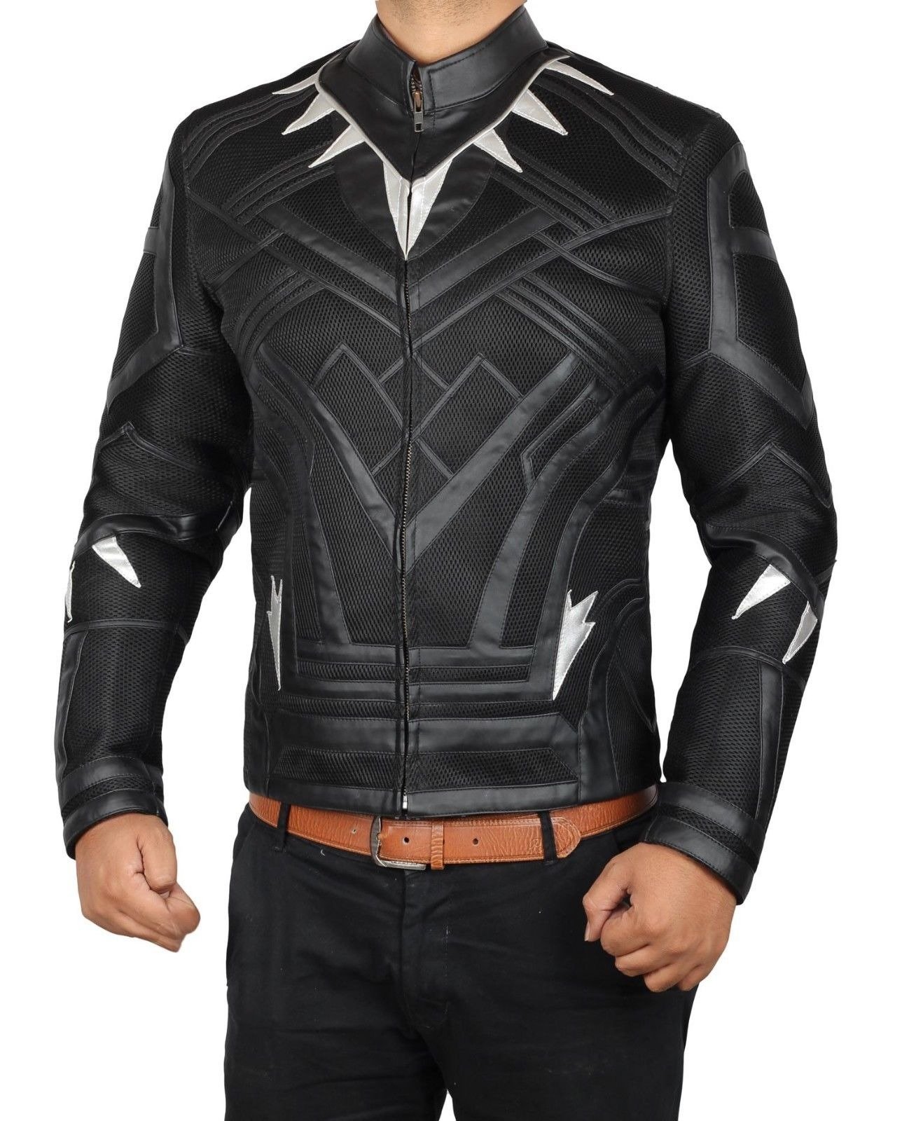 Chadwick Boseman Costume Leather Jacket Black Panther Chadwick Boseman Costume Leather Jacket Black Panther