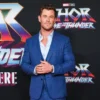  	Thor Love and Thunder Chris Hemsworth Event Blue Coat