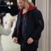  	Thor Love and Thunder Chris Hemsworth Black Bomber Jacket