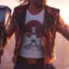  	Thor Love and Thunder Chris Hemsworth Quilted Biker Vest