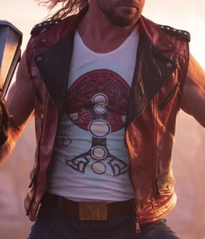  	Thor Love and Thunder Chris Hemsworth Quilted Biker Vest