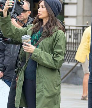  	Sersi Eternals Green Cotton Coat For Women