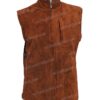  	The Eternals Ajak Brown Leather Vest