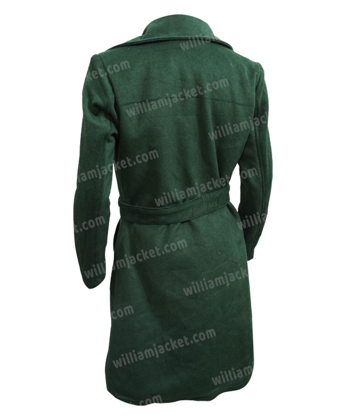 Gemma Chan Eternals 2021 Long Green Coat Gemma Chan Eternals 2021 Long Green Coat