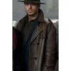  	Ikaris The Eternals Brown Leather Car Coat
