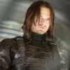  	Captain America Bucky Barnes Brown Cosplay Leather Jacket