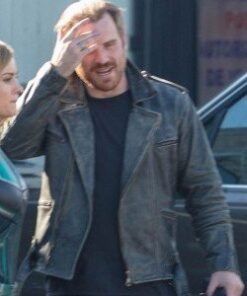  	Captain Marvel Mar Vell Distressed Leather Jacket