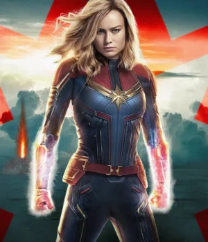  	Captain Marvel Carol Danvers Leather Jacket