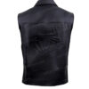 Spiderman Noir Double Breasted Black Leather Vest Spiderman Noir Double Breasted Black Leather Vest