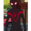  	Marvel’s Spider-Man Miles Morales Black Leather Costume Jacket