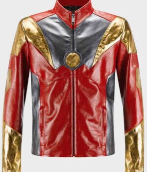  	Robert Downey Homecoming Iron Man Leather Jacket