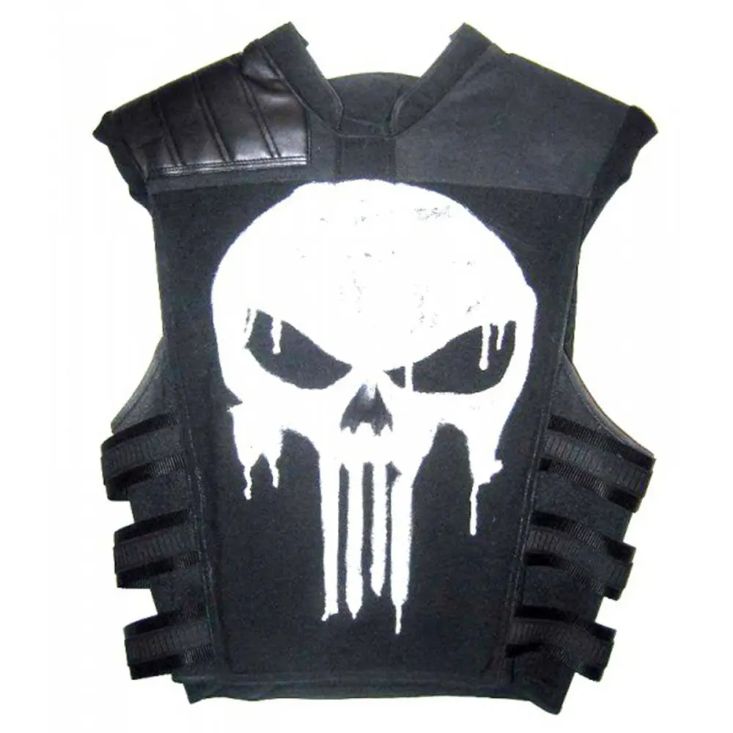 Ray Stevenson Punisher War Zone Black Leather Vest Ray Stevenson Punisher War Zone Black Leather Vest