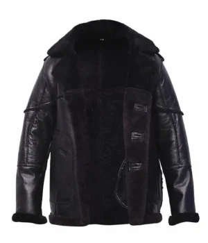  	The Punisher 2 Billy Russo Black Shearling Leather Jacket