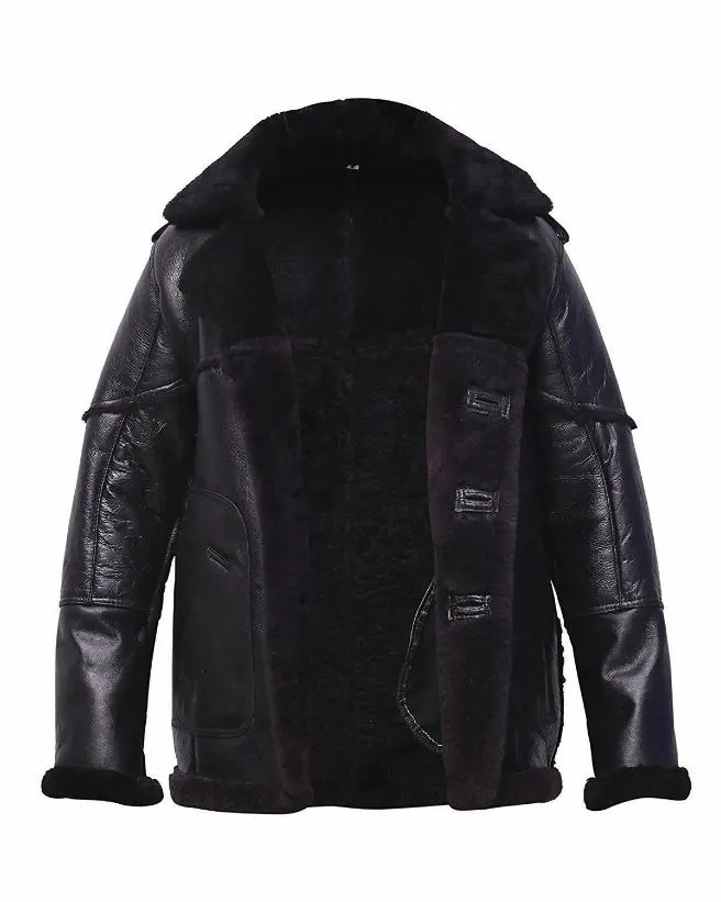 The Punisher 2 Billy Russo Black Shearling Leather Jacket The Punisher 2 Billy Russo Black Shearling Leather Jacket