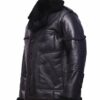 The Punisher 2 Billy Russo Black Shearling Leather Jacket The Punisher 2 Billy Russo Black Shearling Leather Jacket