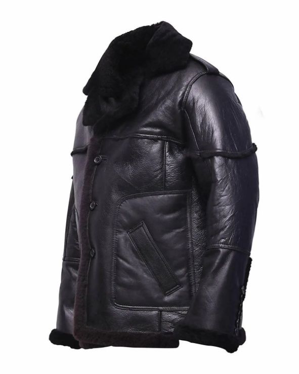 The Punisher 2 Billy Russo Black Shearling Leather Jacket The Punisher 2 Billy Russo Black Shearling Leather Jacket