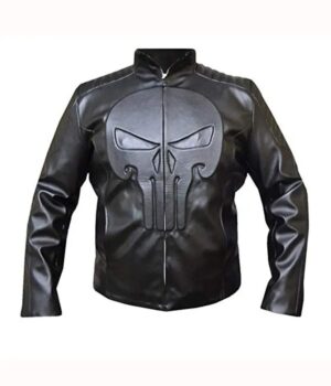  	The Punisher Frank Castle Leather Black Jacket