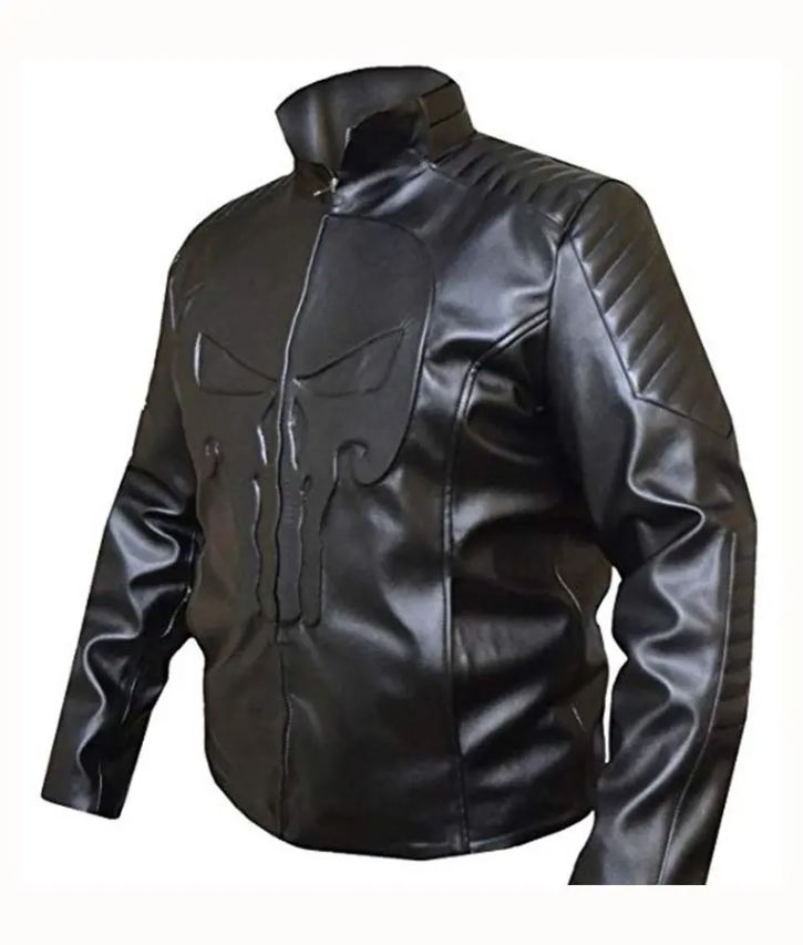 The Punisher Frank Castle Leather Black Jacket The Punisher Frank Castle Leather Black Jacket