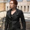 	Black Widow 2021 Natasha Romanoff Biker Leather Jacket