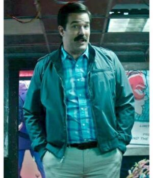  	Rob Delaney DeadPool 2 Grey Bomber Jacket