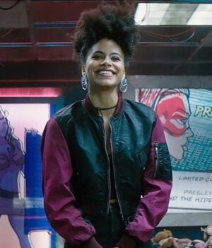  	Zazie Beetz Deadpool 2 Domino Jacket