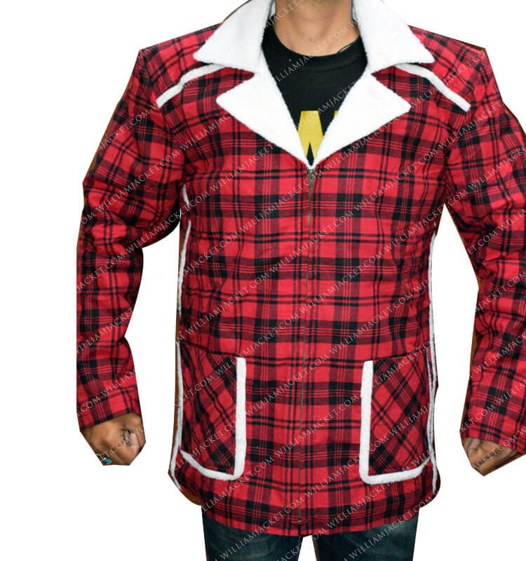 Deadpool Shearling Flannel Jacket Deadpool Shearling Flannel Jacket