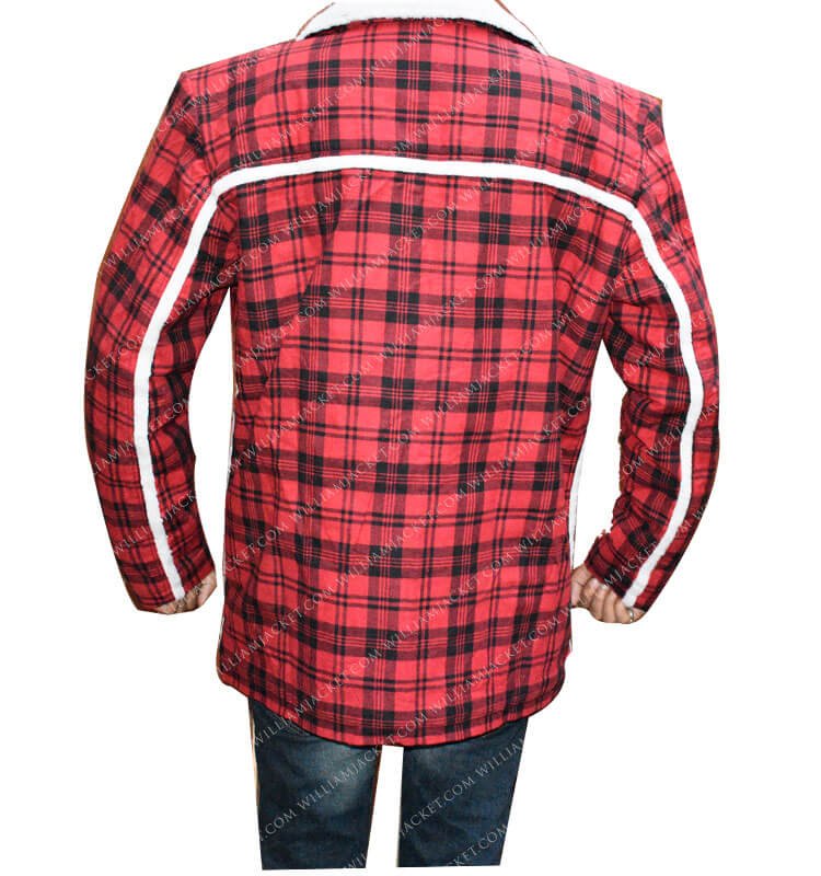 Deadpool Shearling Flannel Jacket Deadpool Shearling Flannel Jacket