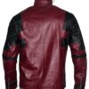  	Ryan Reynolds Red Deadpool Leather Jacket