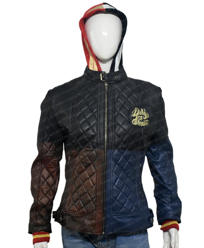 Harley Quinn Daddy’s Lil’ Monster Quilted Black Jacket Harley Quinn Daddy’s Lil’ Monster Quilted Black Jacket