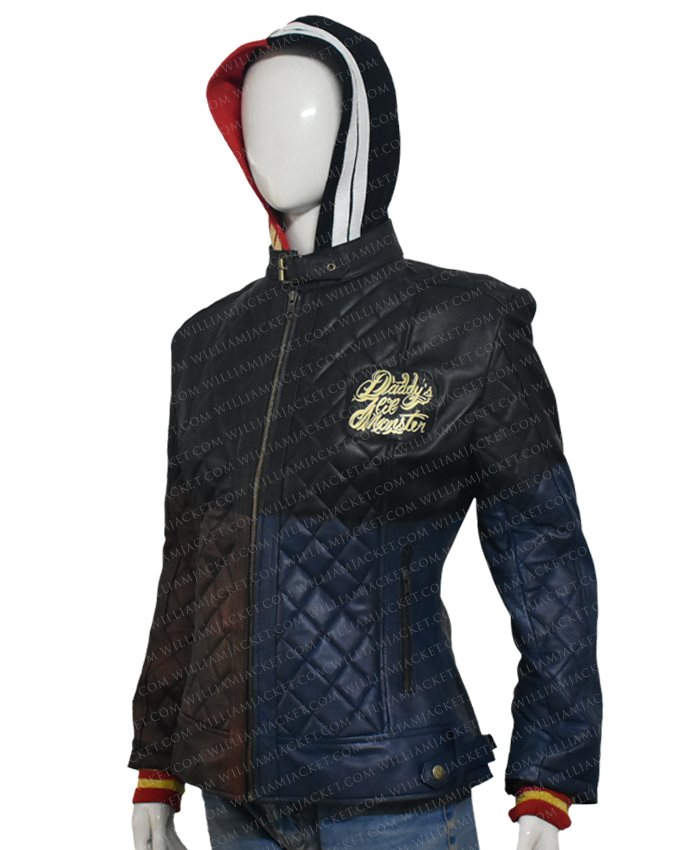 Harley Quinn Daddy’s Lil’ Monster Quilted Black Jacket Harley Quinn Daddy’s Lil’ Monster Quilted Black Jacket