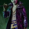  	Joker Suicide Squad Crocodile Notch Collar Purple Trench Coat