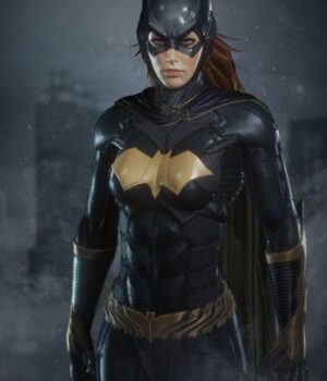  	Batman Arkham Knight Batgirl Slim Fit Leather Jacket