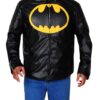  	Black & Yellow Batman Lego Leather Jacket