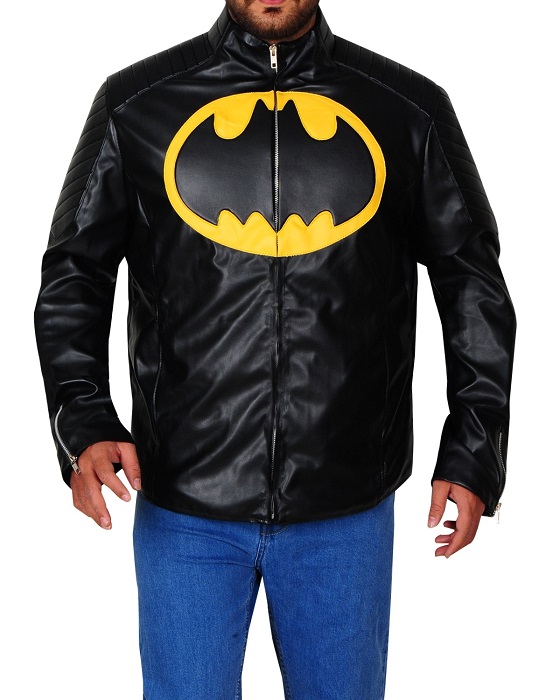 Black & Yellow Batman Lego Leather Jacket Black & Yellow Batman Lego Leather Jacket