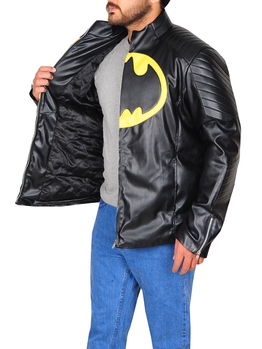 Black & Yellow Batman Lego Leather Jacket Black & Yellow Batman Lego Leather Jacket