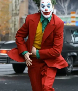 	Joaquin Phoenix Joker Single Breasted Arthur Fleck Red Suit