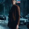  	Justice League Wonder Woman Suede Leather Biker Brown Jacket