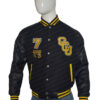  	Cyborg Justice League Letterman Black Varsity Jacket