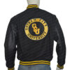  	Cyborg Justice League Letterman Black Varsity Jacket