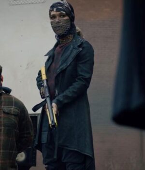  	Jessica Camacho Watchmen Black Leather Coat